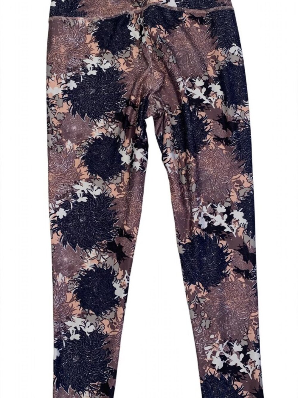Jockey Dark Floral Print Leggings M High-Waisted NWOT